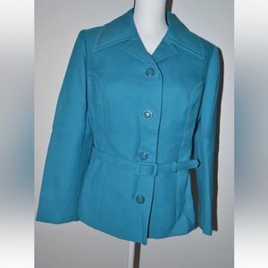 VINTAGE Arnel Coat /Jacket womens size S/M MADE IN ENGLAND. Blue color